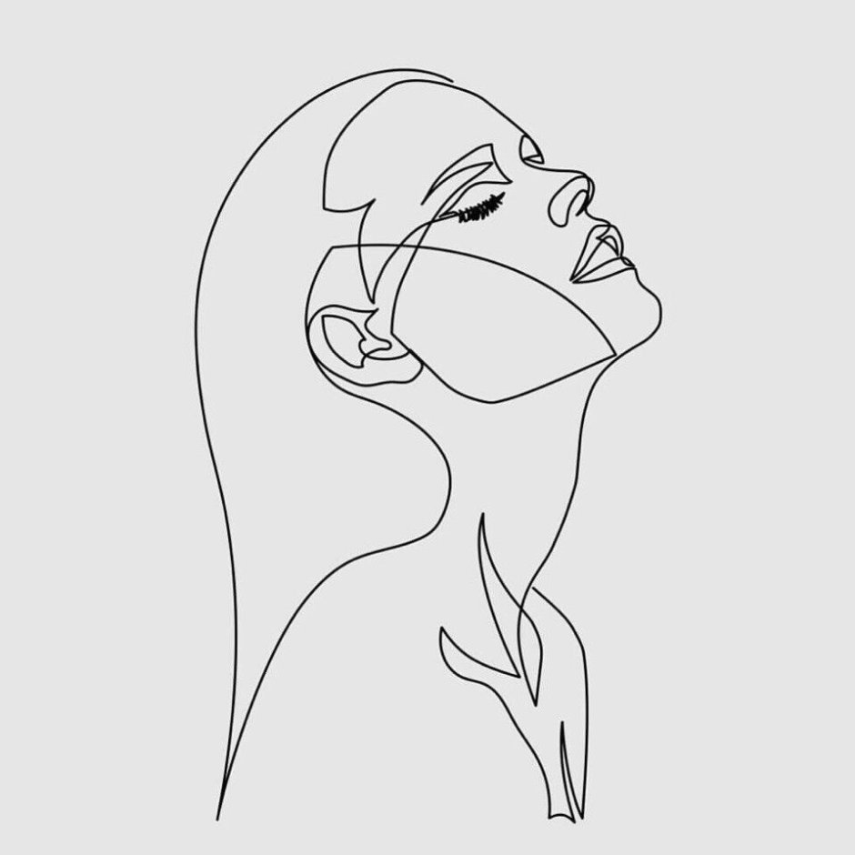 The face with one line