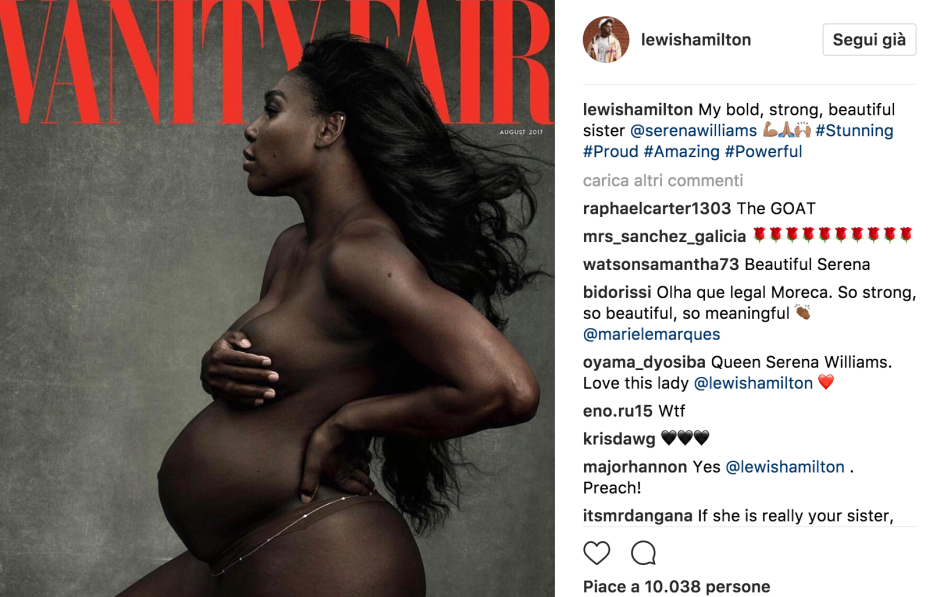 Serena Williams lit up nude nipes