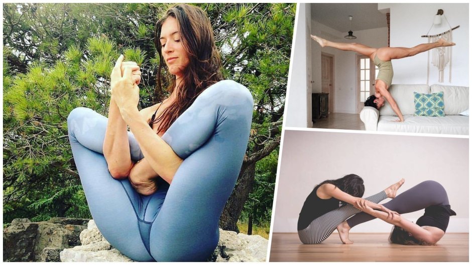 Yoga girls in leggings