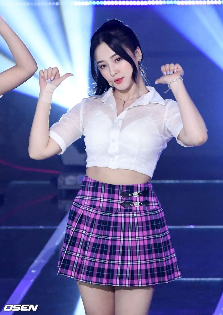 Nancy Momolend in a skirt