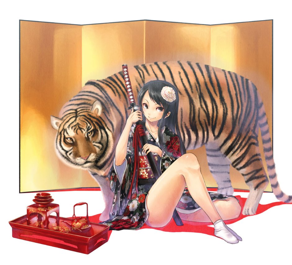Anime girl tiger