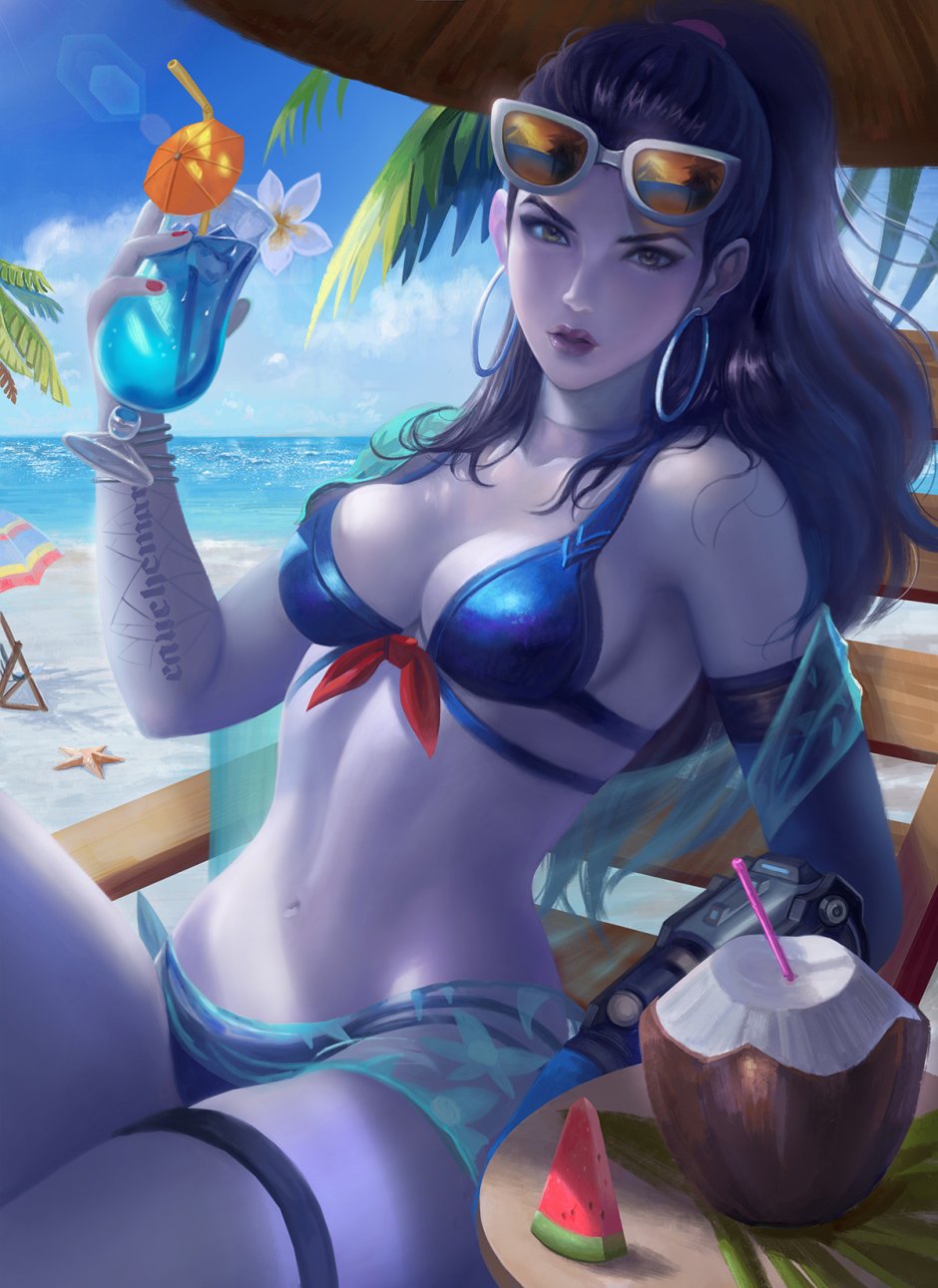 Widow overwhelming azure coast