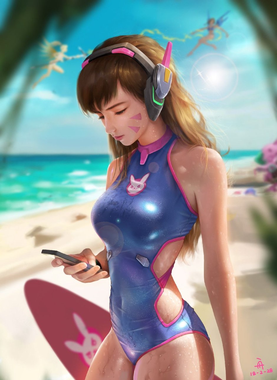 DVA Overvotch in a swimsuit