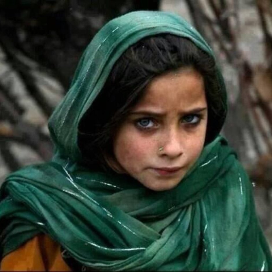 Afghan with bright eyes