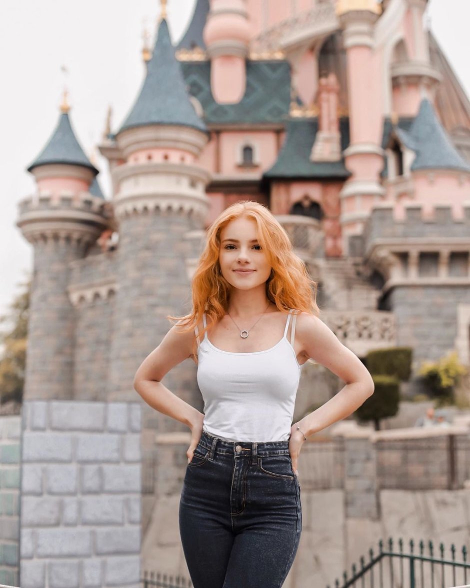 Julia Adamenko in a dress