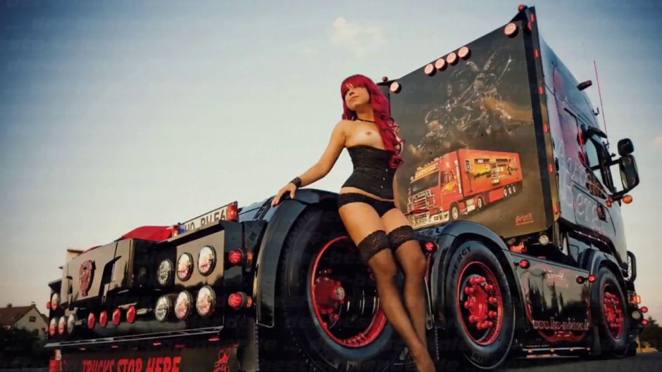 Beautiful girls and trucks