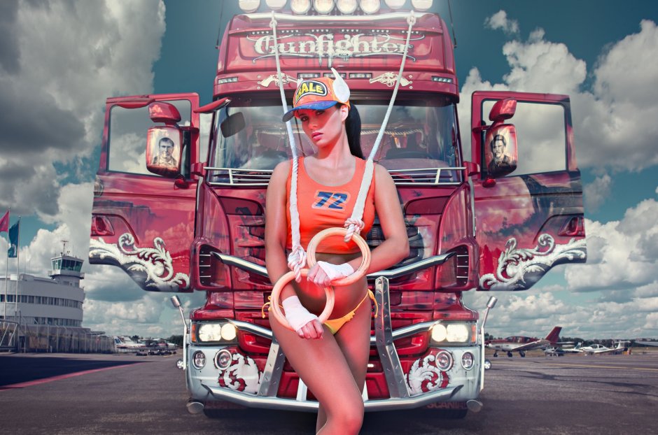 Girls with trucks