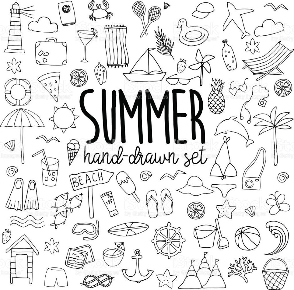 Coloring for a diary Summer