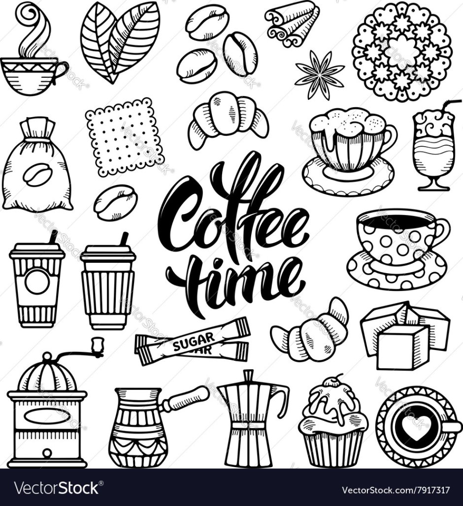 Coffee stickers for printout