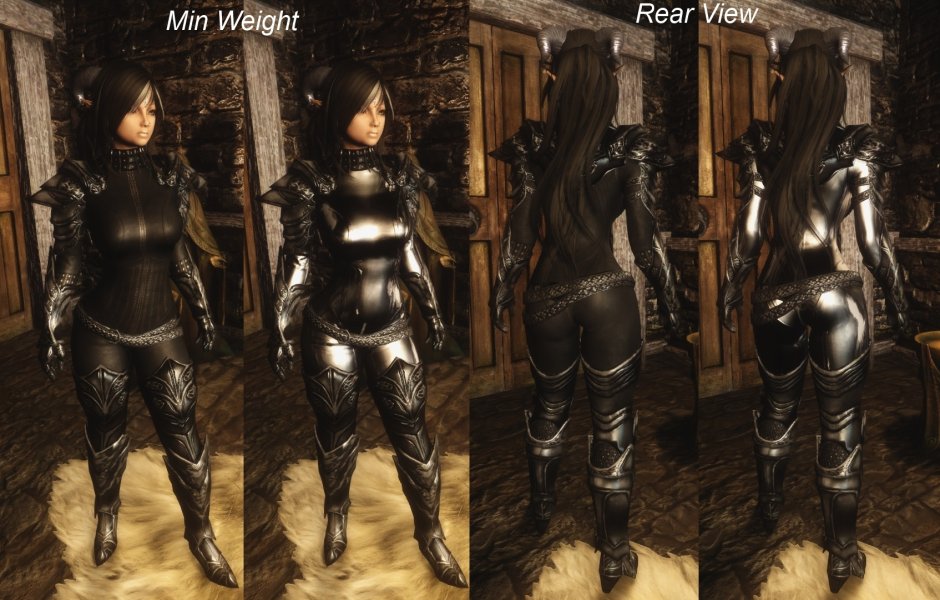 Skyrim Replayer Ebonite armor UNP