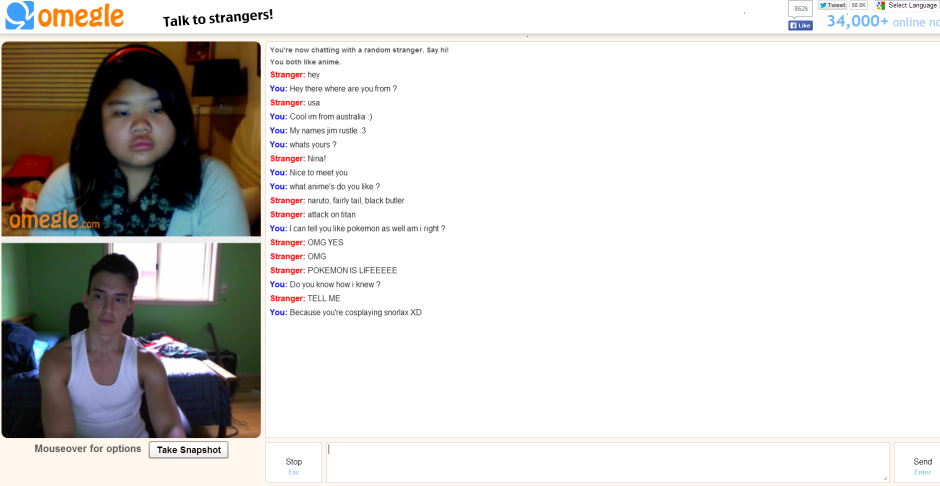 The youngest daughter Omegle