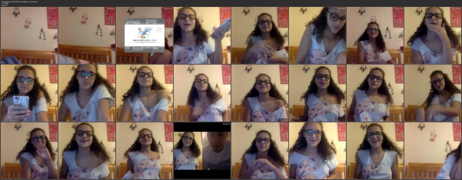 The gif's bra is unfastened