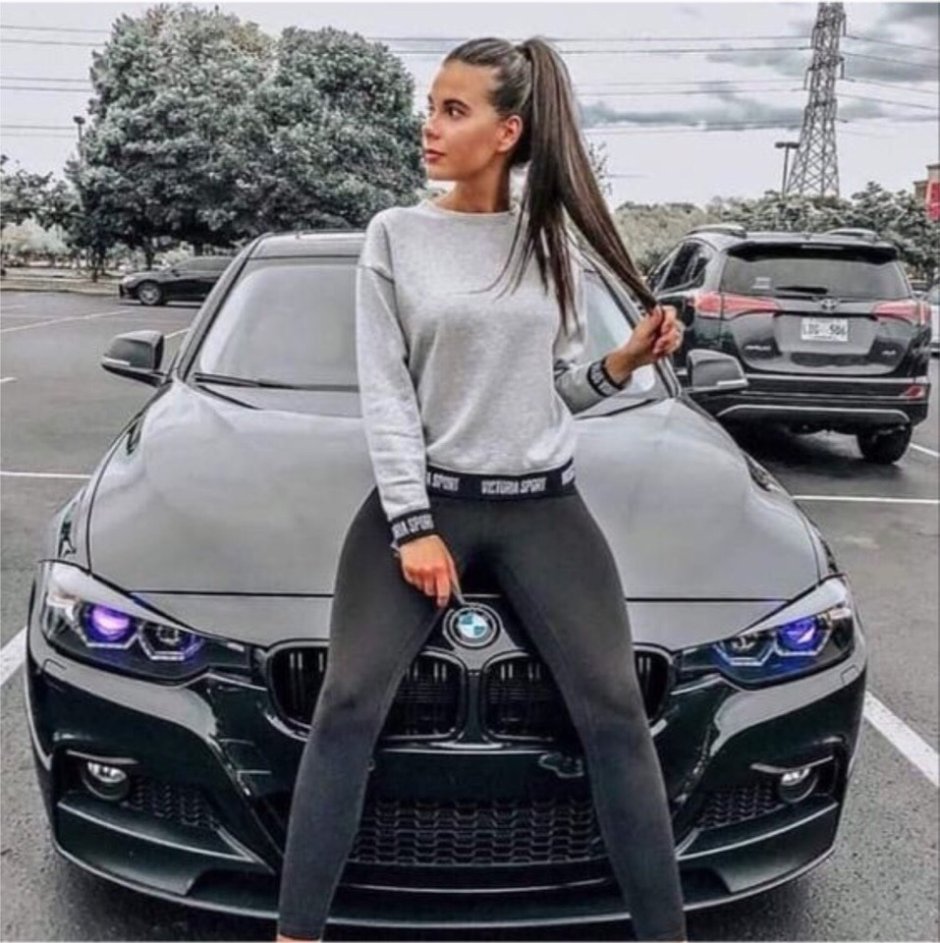 Girl near the car