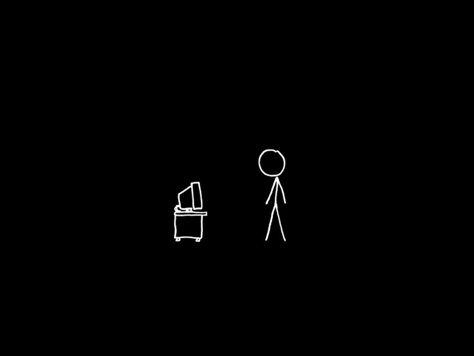 Minimalism on a black background