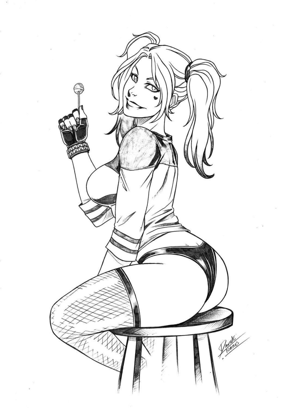 Harley Quinn drawing anime