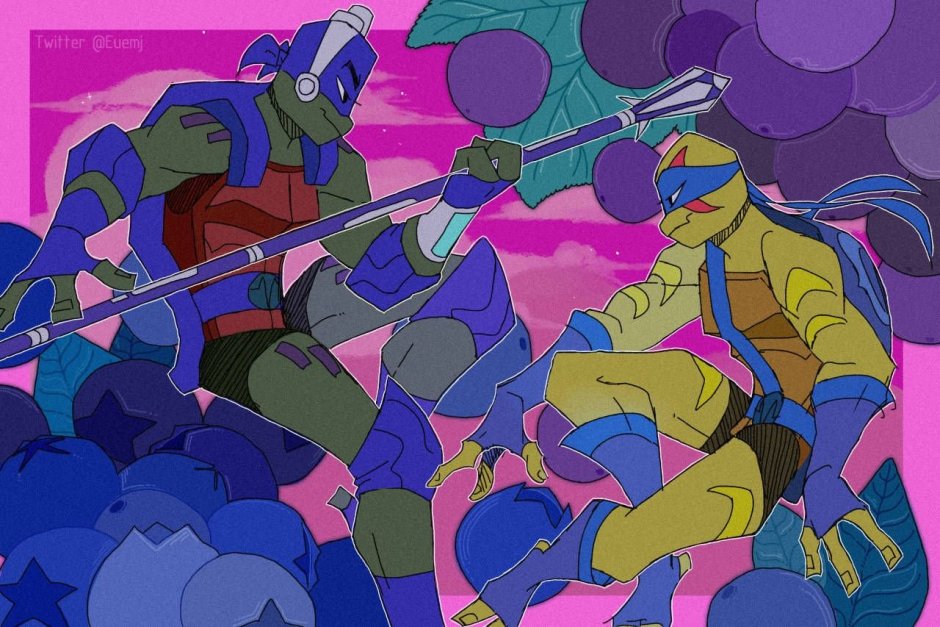 Ninja turtles Donny and April