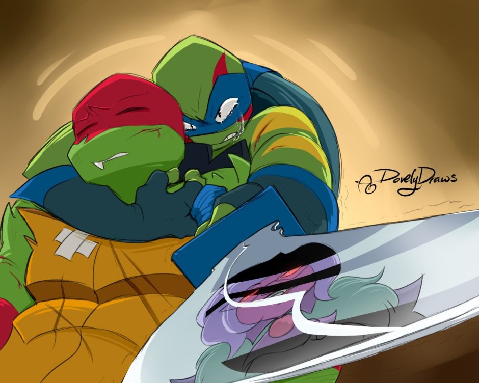 Rottmnt Leo X Raph Yaoi
