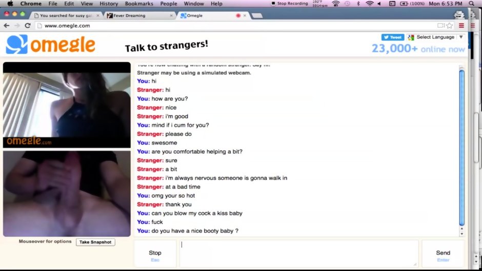 Omegle video chat with girls XXX