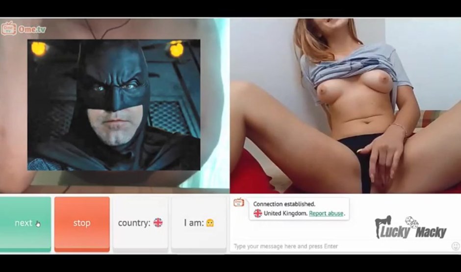 The girl undressed on Skype