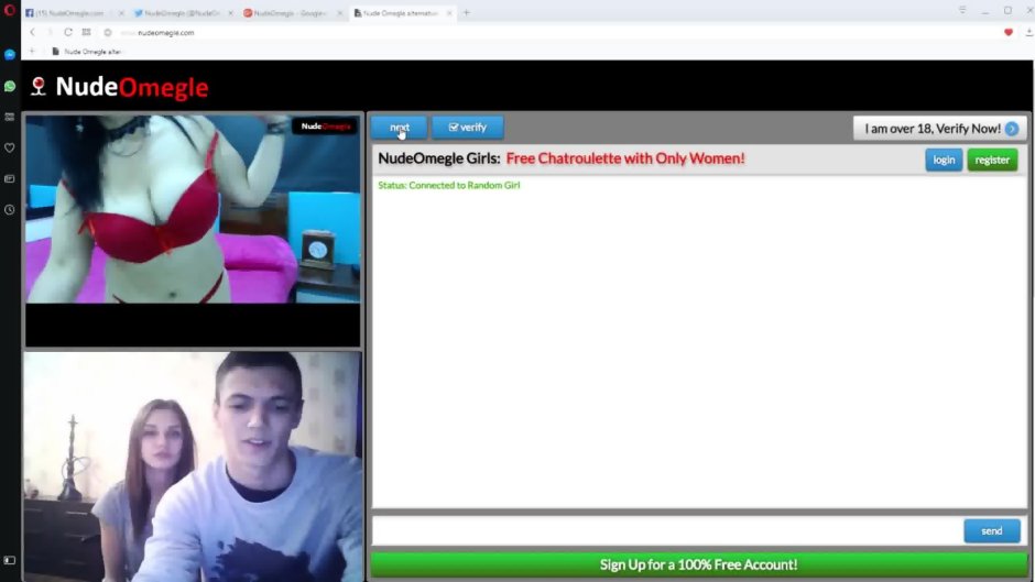 Girl reaction to Omegle