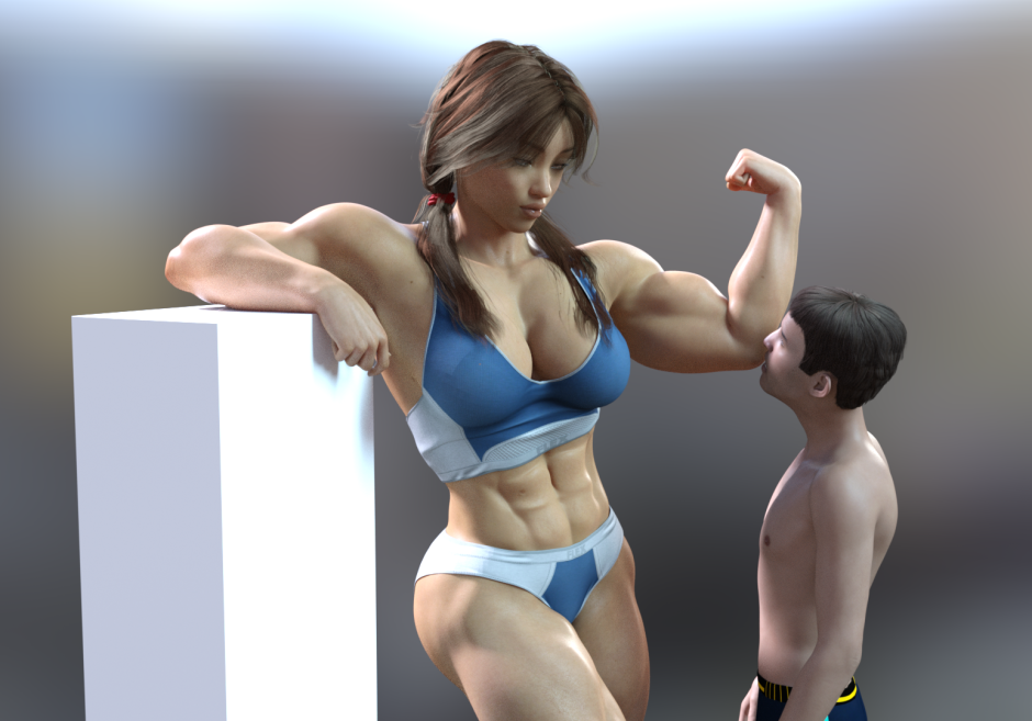 Two muscular girls
