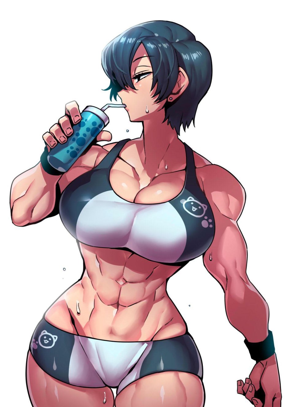 Muscular women anime