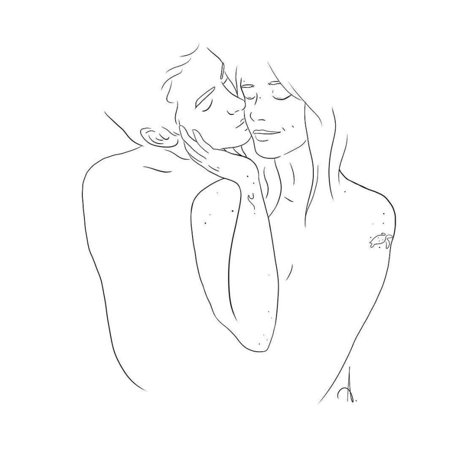 Kiss drawing