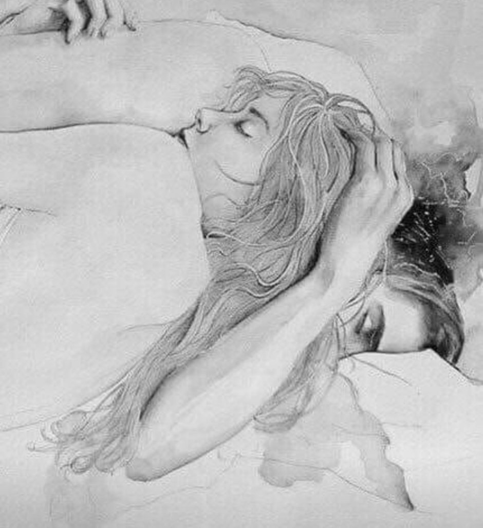 Photo shoot in bed for two