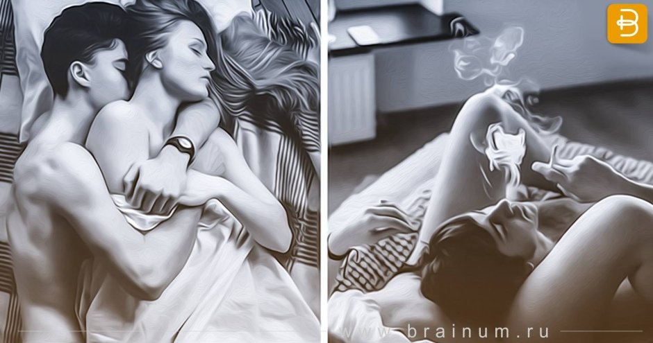 Boy and girl in bed art