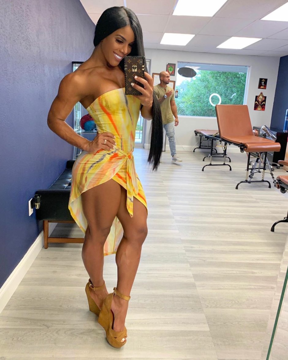 Yarishna Ayala in a dress