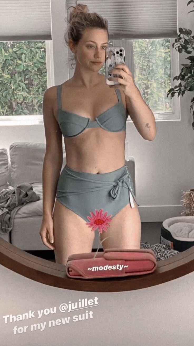 Lily Reinhart in a swimsuit