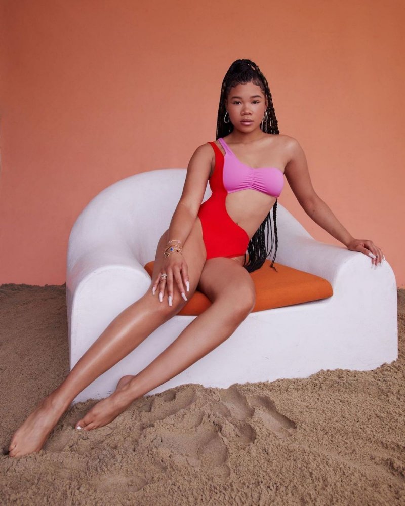Sliding poses for a photo shoot