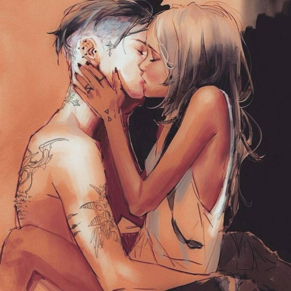Passionate kiss GIF