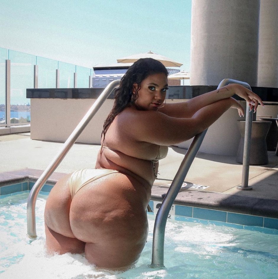 Naked hips Alexus Danisha in a swimsuit