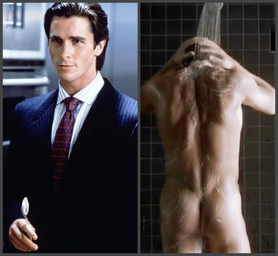Christian Bale American psychopath naked