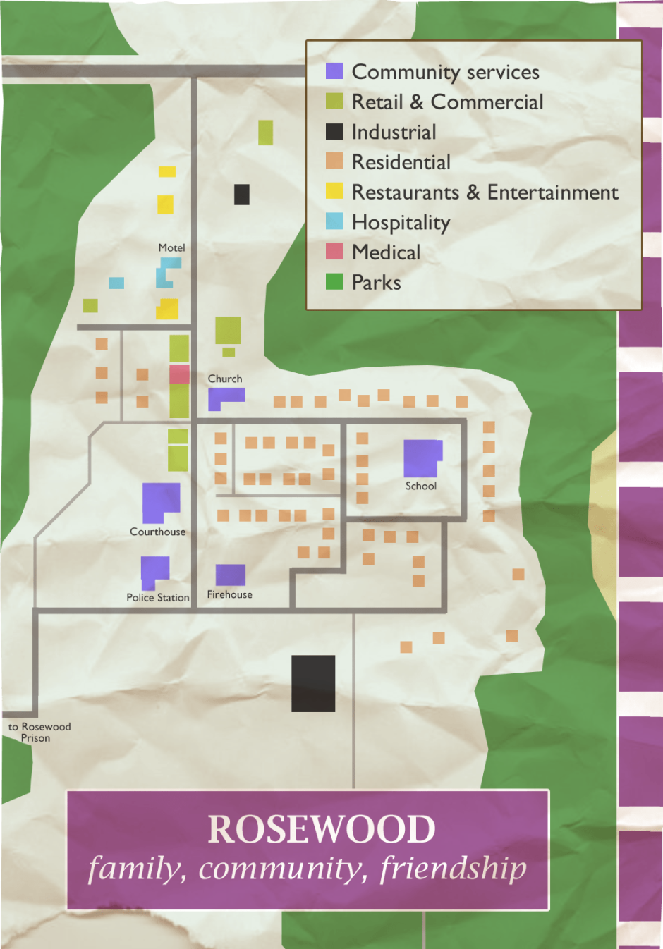 Project Zomboid Roosewood map