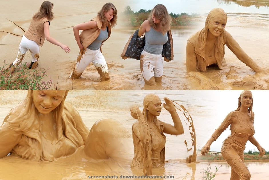 Anime girl is mud
