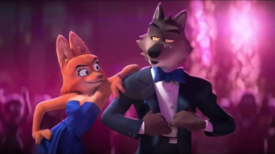The Bad Guys Diane Foxington and Mr. Wolf