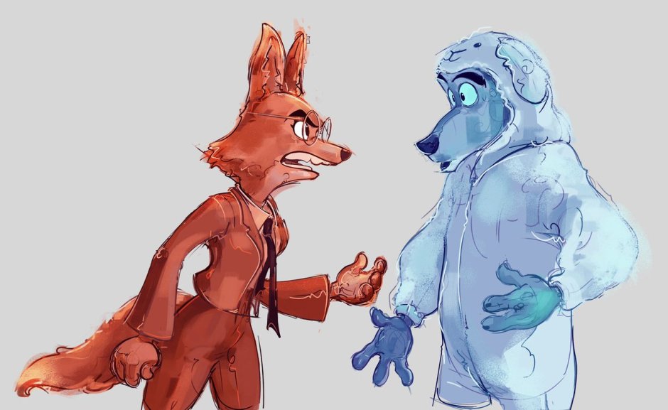 Diane Foxington and Mr. Wolf