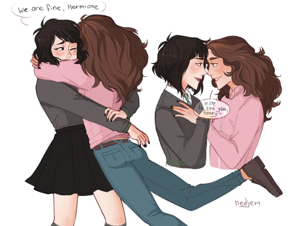 Harry Potter Pansy and Hermione