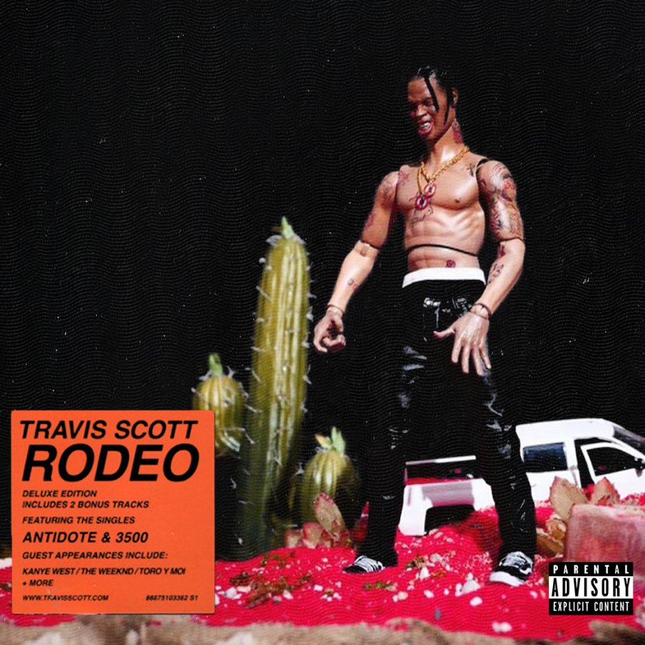 Travis Scott with naked torso