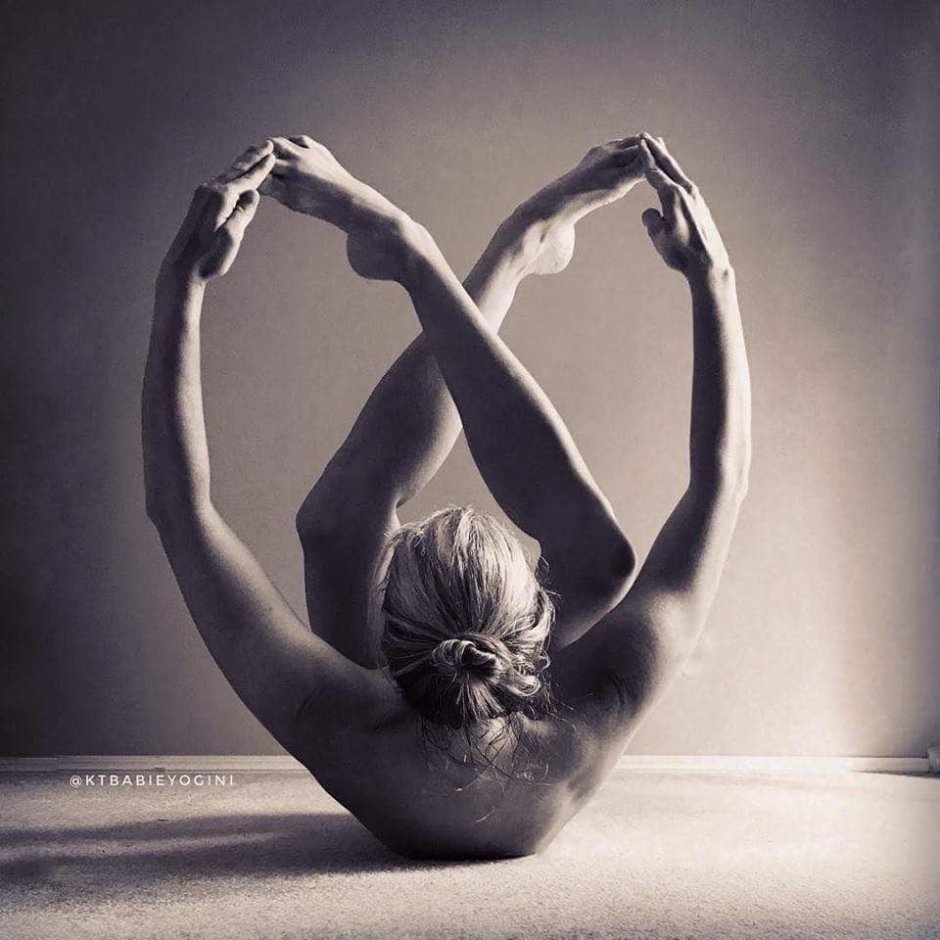 Woman on the bridge of the yoga pose