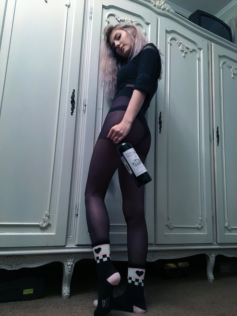 Feet of girls in tights close -up