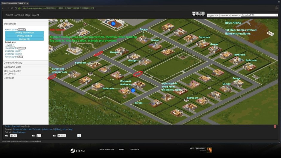 Project Zomboid Roosewood map
