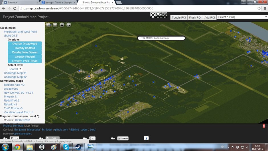 Rosewood map Project Zomboid