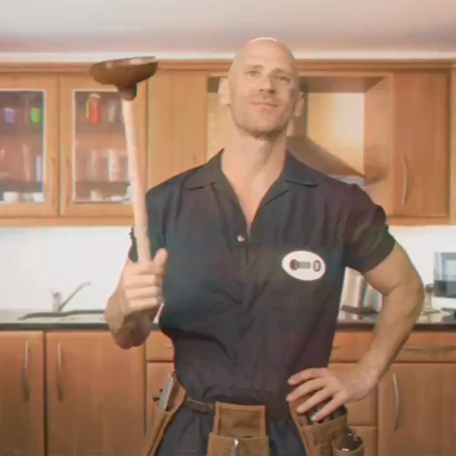 Johnny Sins in the role of plumbing