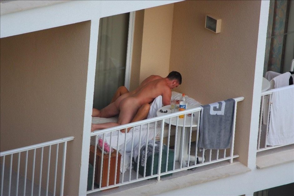 Naked women in the window is spied