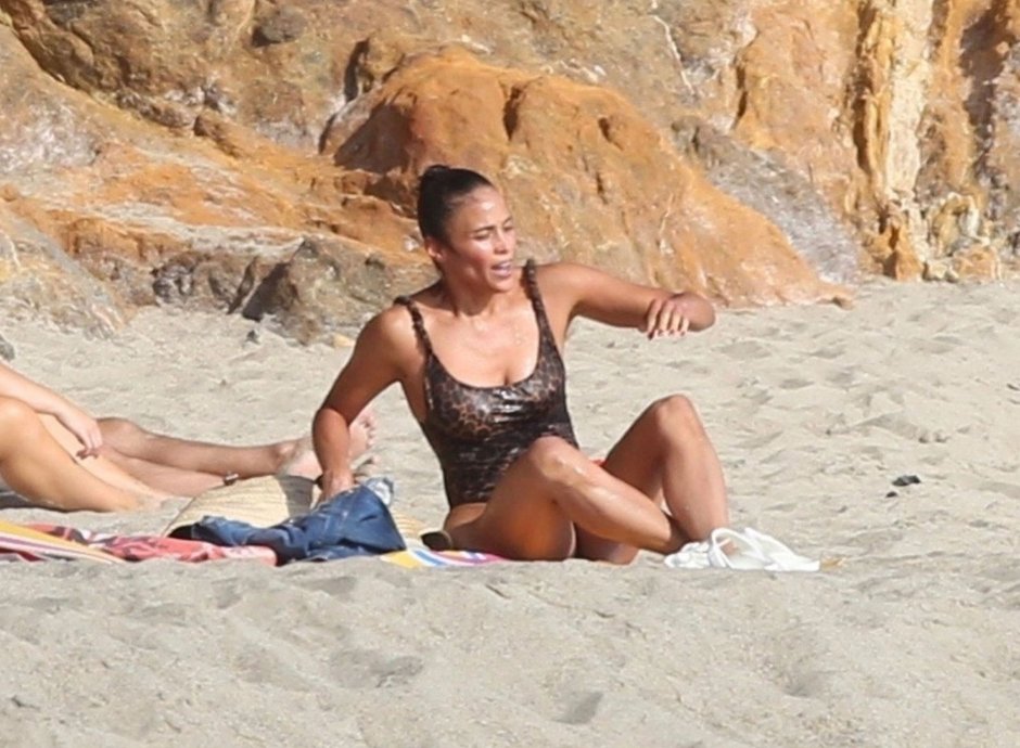 Paula Patton on the beach