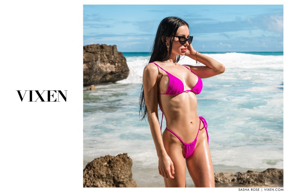 Sasha Rose in Red Bikini