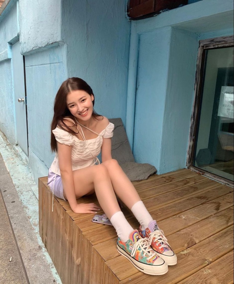 Nancy Momoland in a swimsuit